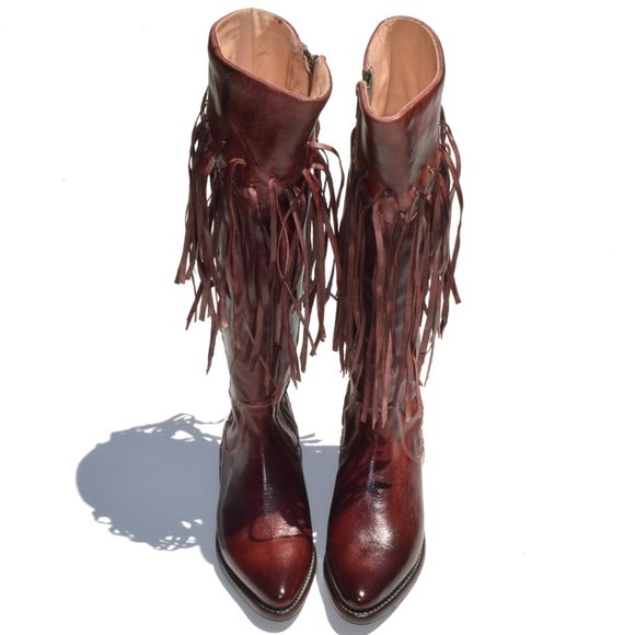 Bed Stu Hoplia Fringe Trim Boot Size 7 - Picture 3 of 8